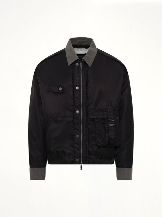 FENG CHEN WANG Deconstructed Nylon Jacket (Black)
