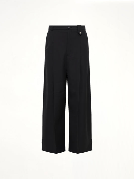 EGONLAB Fluid Tailored Wide Leg Pants (Black)
