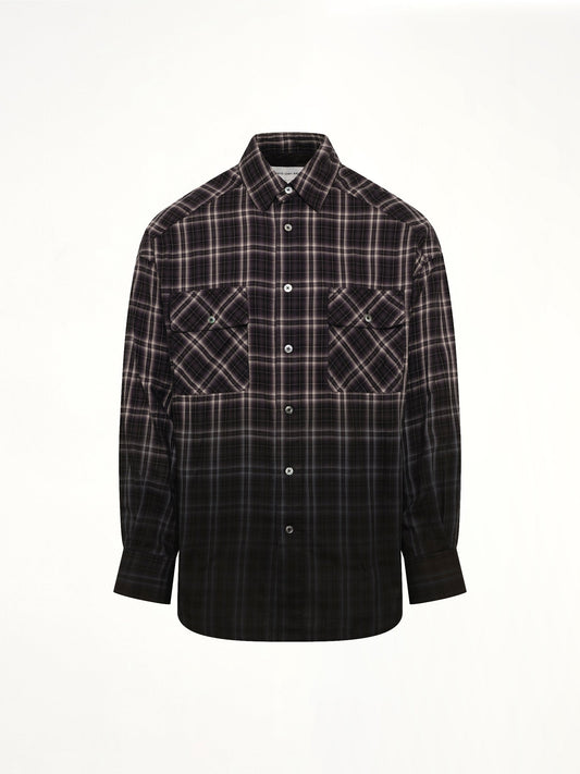 FENG CHEN WANG Check Workwear Shirt (Black)