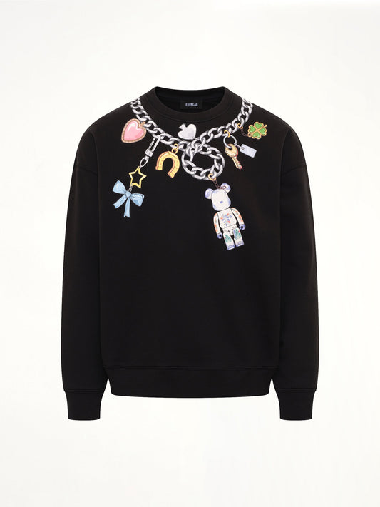 EGONLAB Bearbrick Print Cotton Sweatshirt (Black)