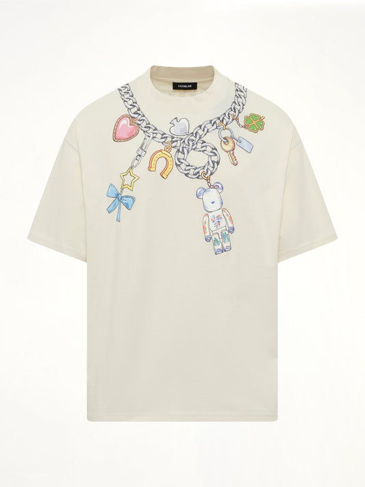 EGONLAB Bearbrick Print Cotton T-Shirt (White)