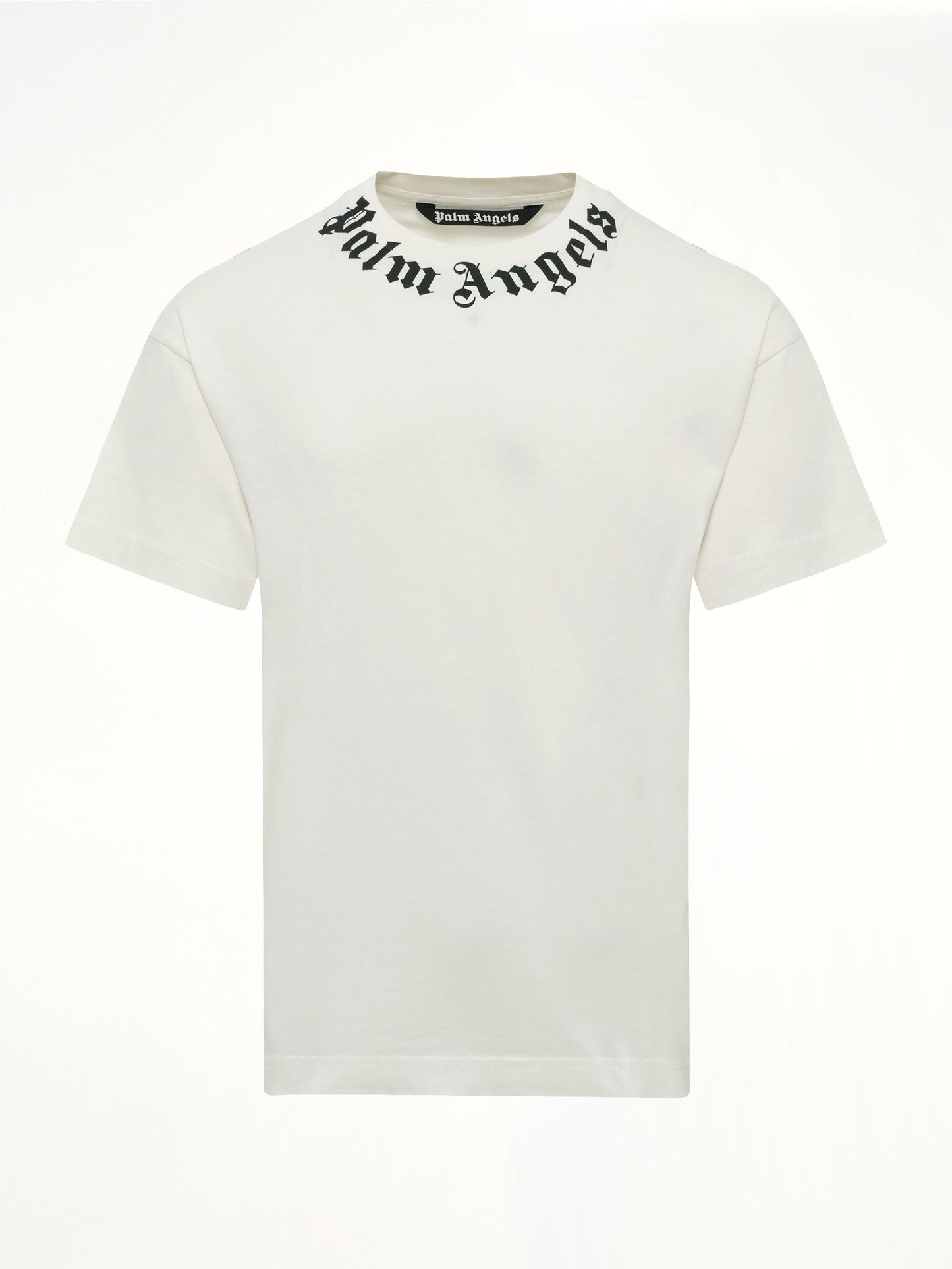 PALM ANGELS Neck Logo Regular T-Shirt (White)