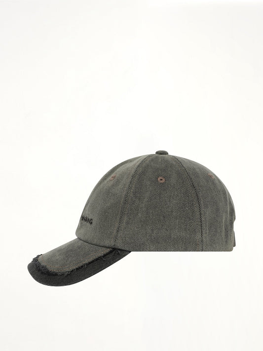 FENG CHEN WANG Denim Spliced Baseball Cap (Grey)