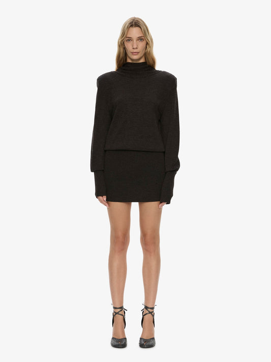Image of Dresses. Product name - Cesura Cowl Sweater Dress in Carbon colour by brand - CHRISTOPHER ESBER