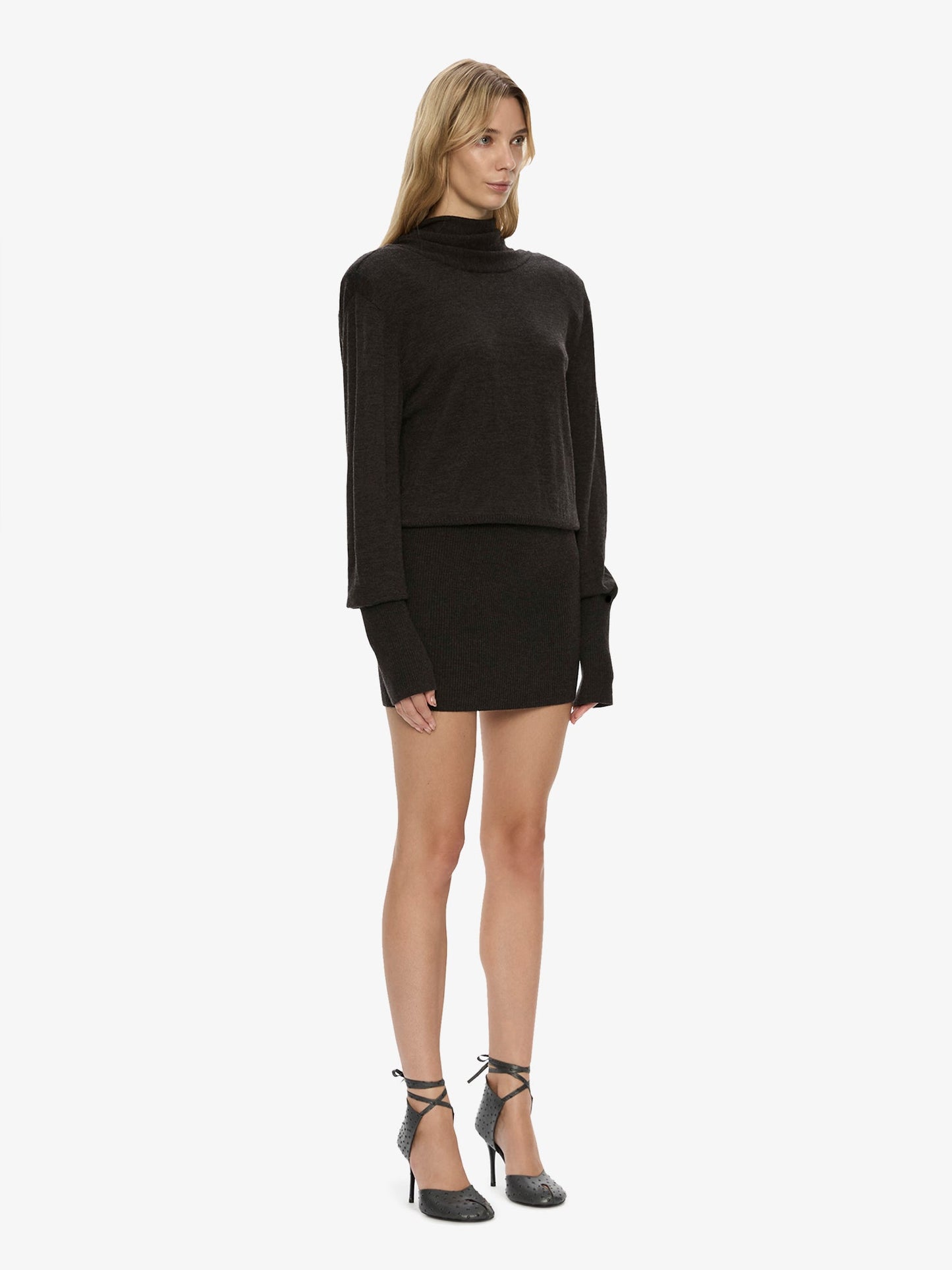 CHRISTOPHER ESBER Cesura Cowl Sweater Dress (Carbon)