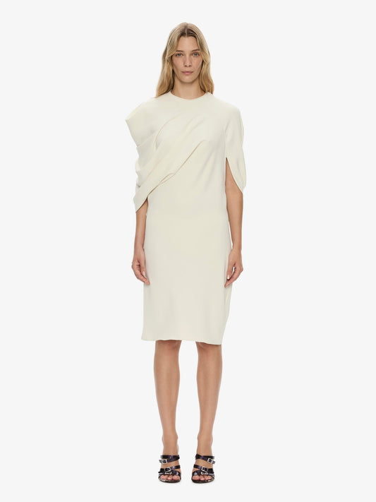 Image of Dresses. Product name - Virelle Cocoon Dress in Cream colour by brand - CHRISTOPHER ESBER