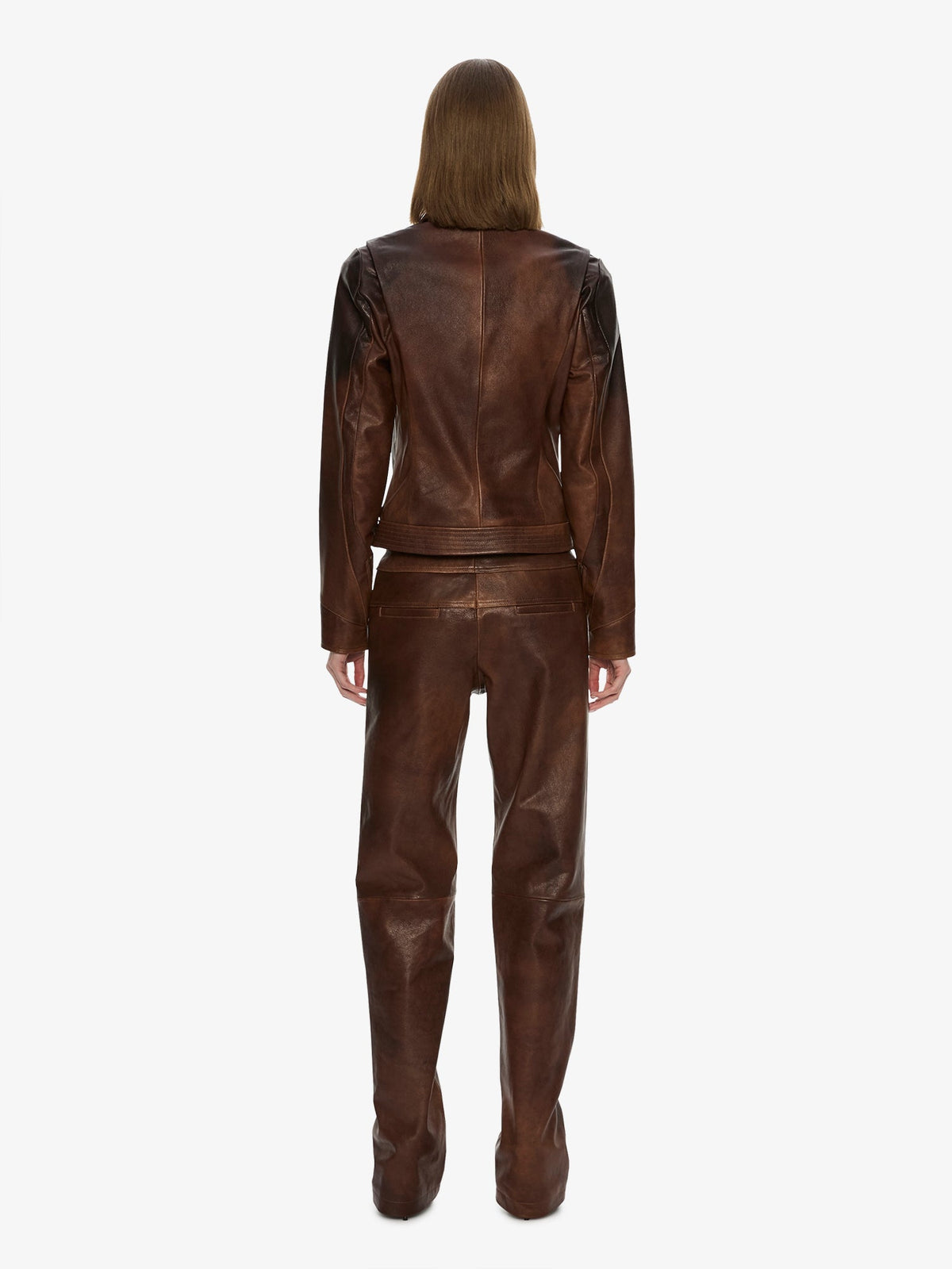 CHRISTOPHER ESBER Alex Leather Pant (Brown)