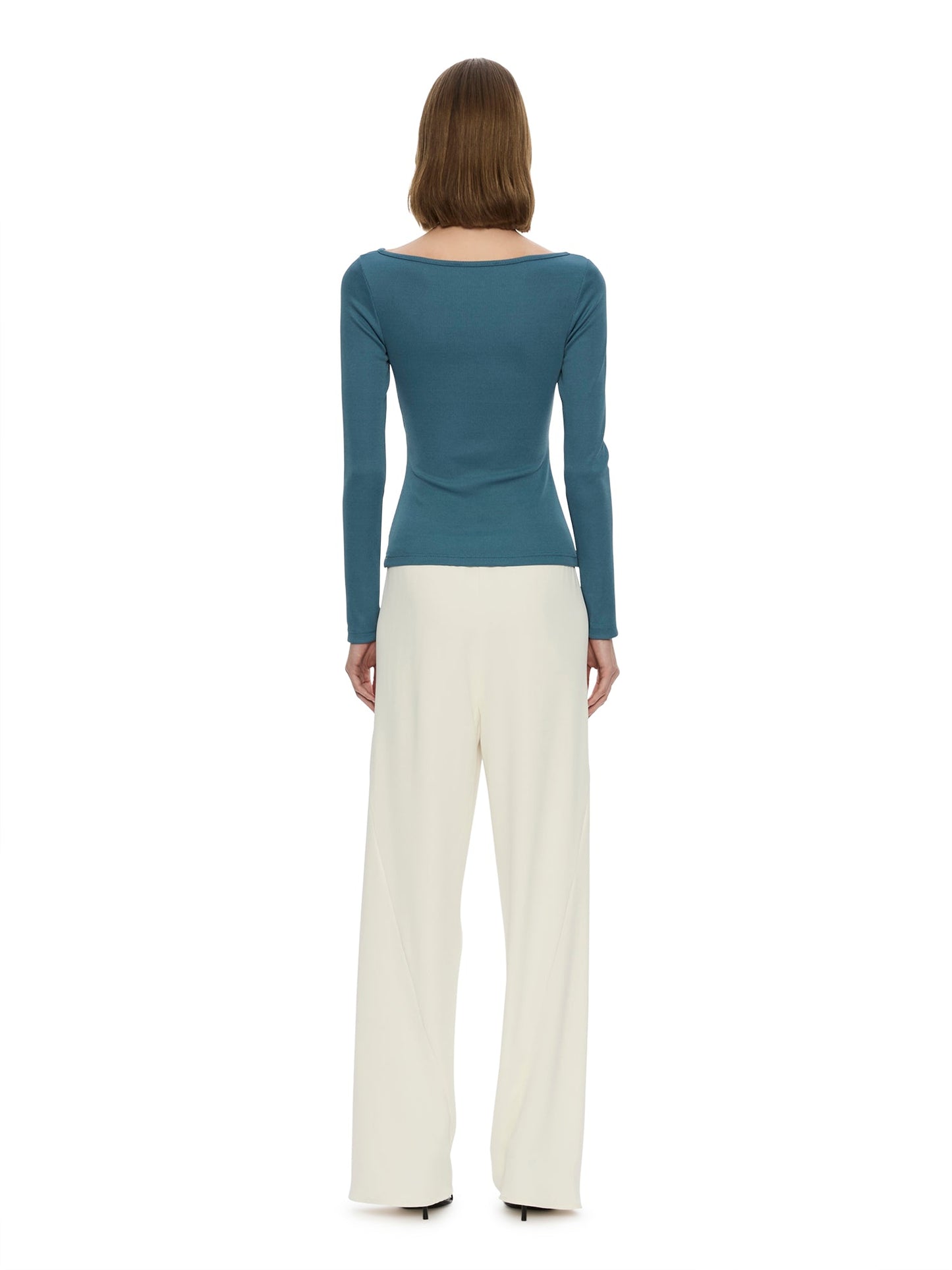CHRISTOPHER ESBER Bias Crepe Trouser (Cream)