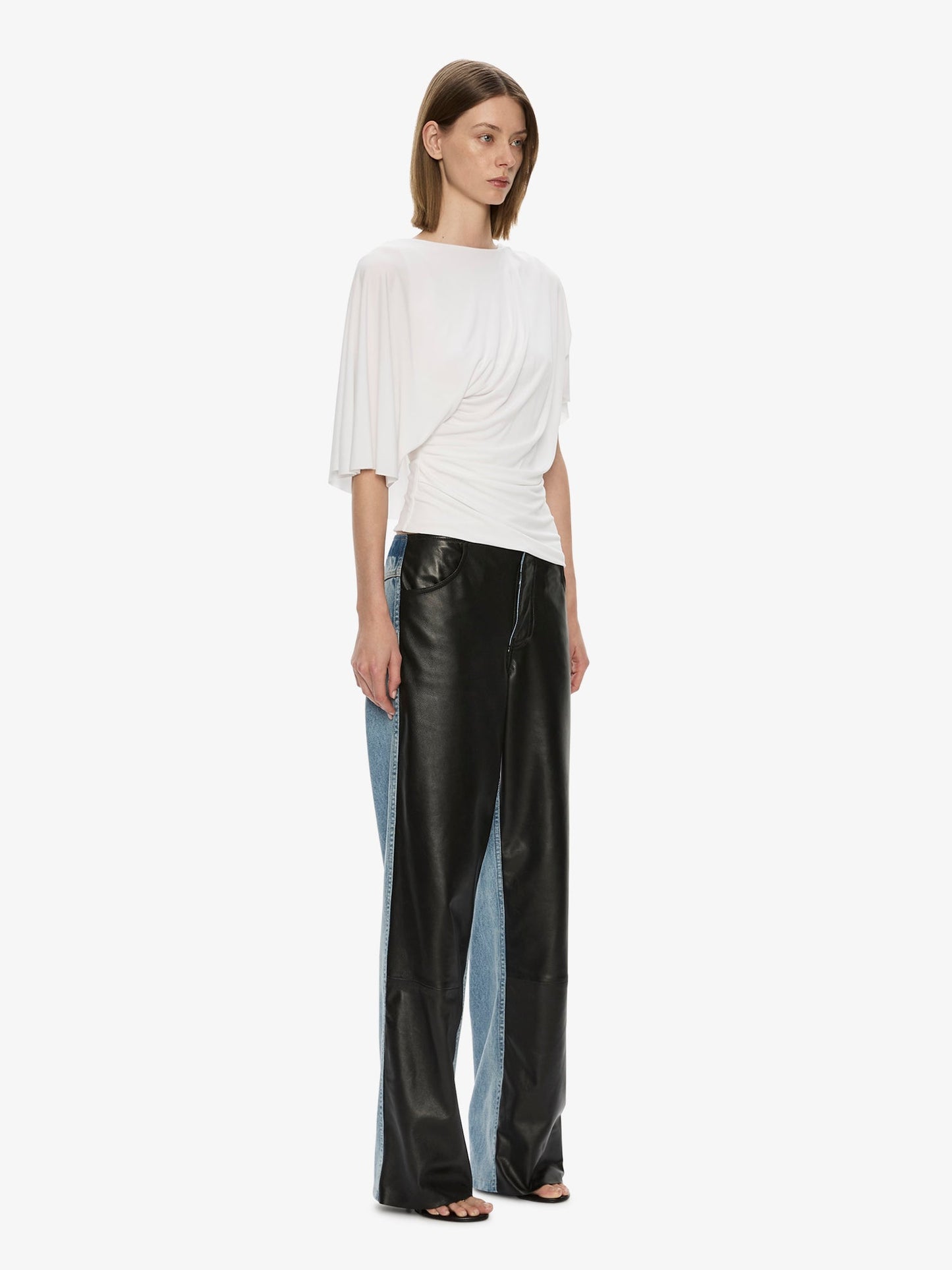 CHRISTOPHER ESBER Troy Deconstruct Leather Jean (Black)