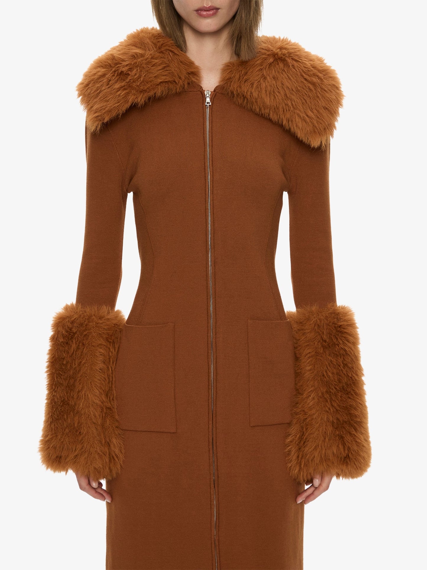 CHRISTOPHER ESBER Duncan Knit Dress (Cognac)