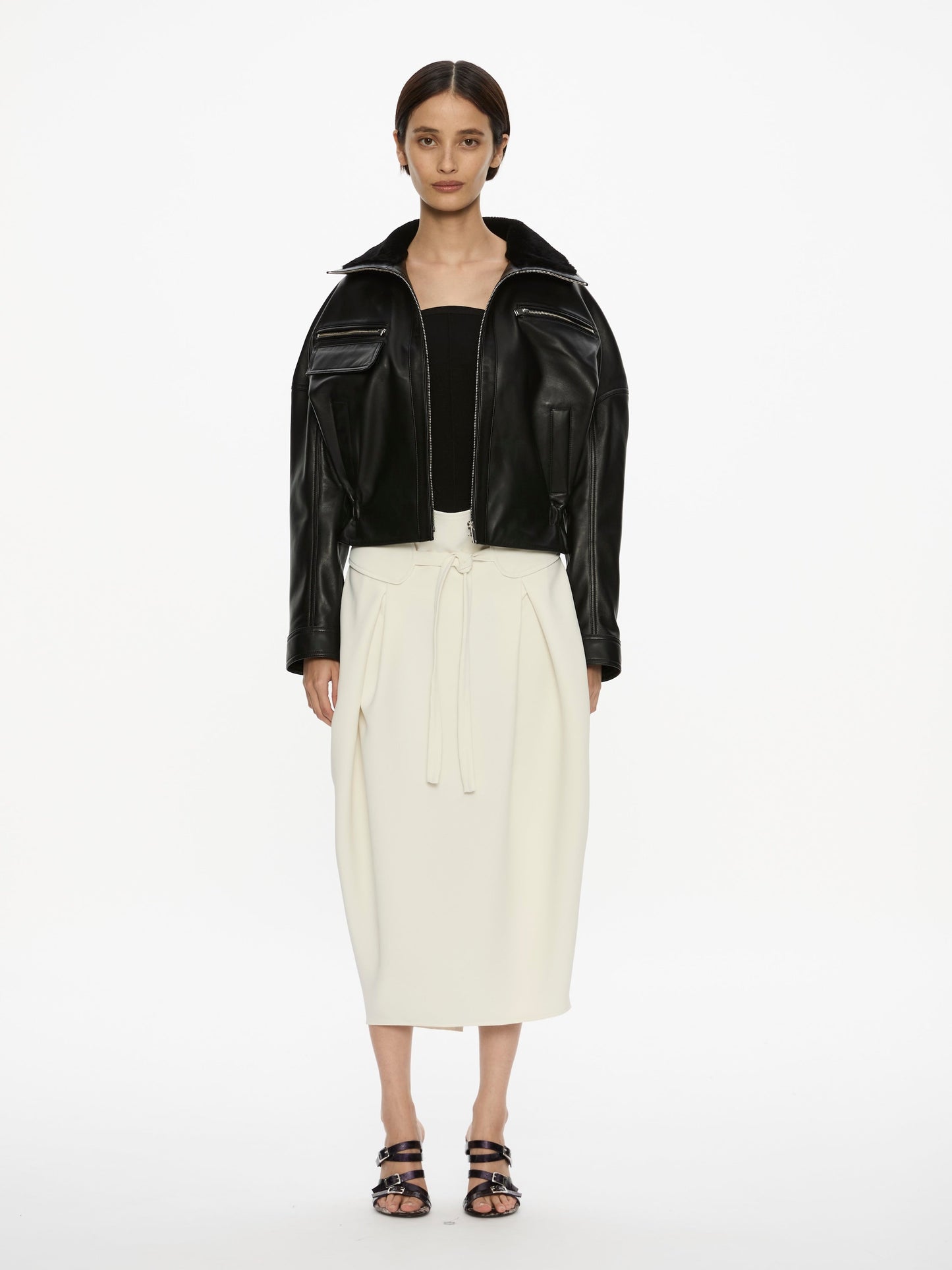 CHRISTOPHER ESBER Atlas Leather Jacket (Black)