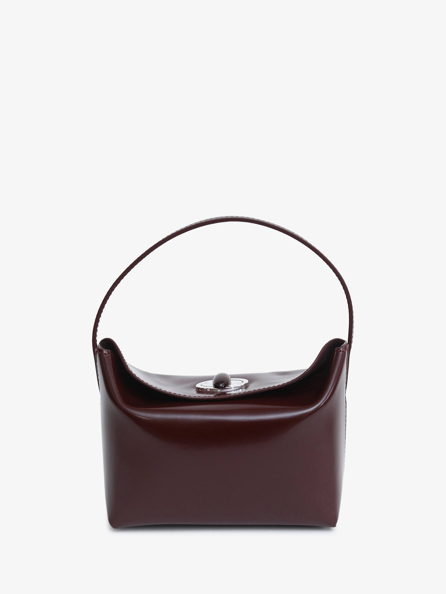 Image of Bags. Product name - Turnlock Polished Mini Bag in Barolo colour by brand - CHRISTOPHER ESBER