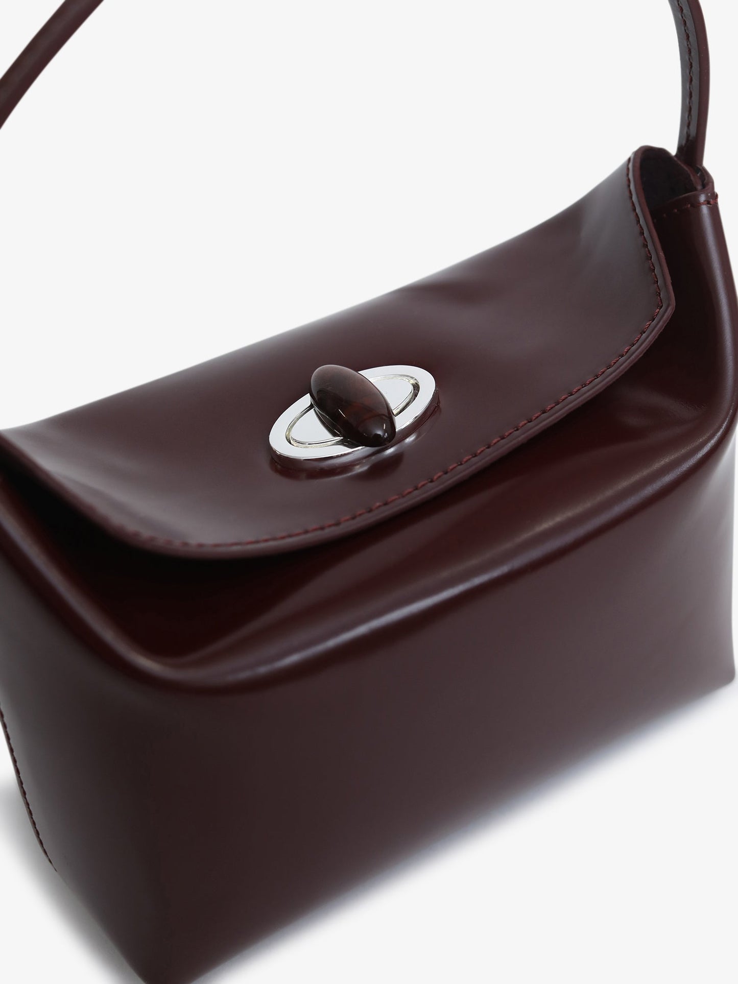 CHRISTOPHER ESBER Turnlock Polished Mini Bag (Barolo)