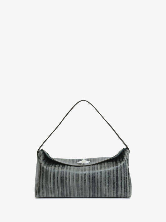 Image of Bags. Product name - Doba Quartz Turnlock Two Tone Shoulder Bag in Stripe colour by brand - CHRISTOPHER ESBER