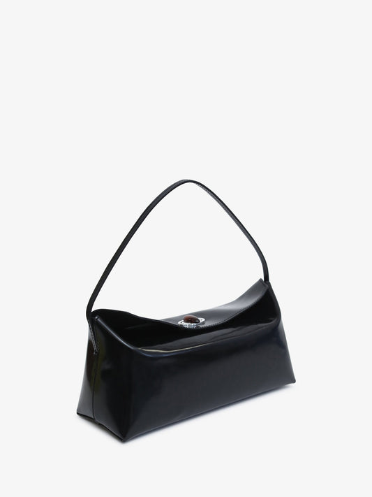 CHRISTOPHER ESBER Doba Quartz Turnlock Polished Shoulder Bag (Black)