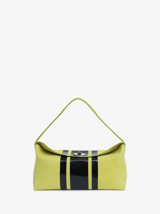 Image of Bags. Product name - Doba Quartz Turnlock Motor Shoulder Bag in Black colour by brand - CHRISTOPHER ESBER
