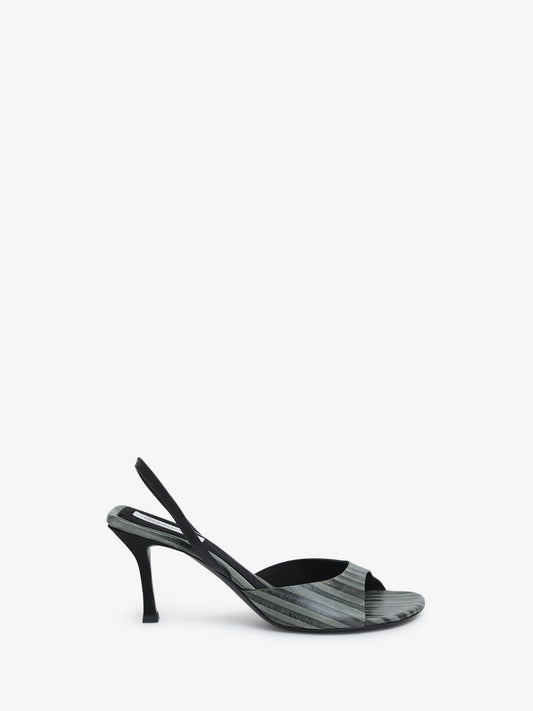 Image of Heels. Product name - Lila Two Tone Heel in Stripe colour by brand - CHRISTOPHER ESBER