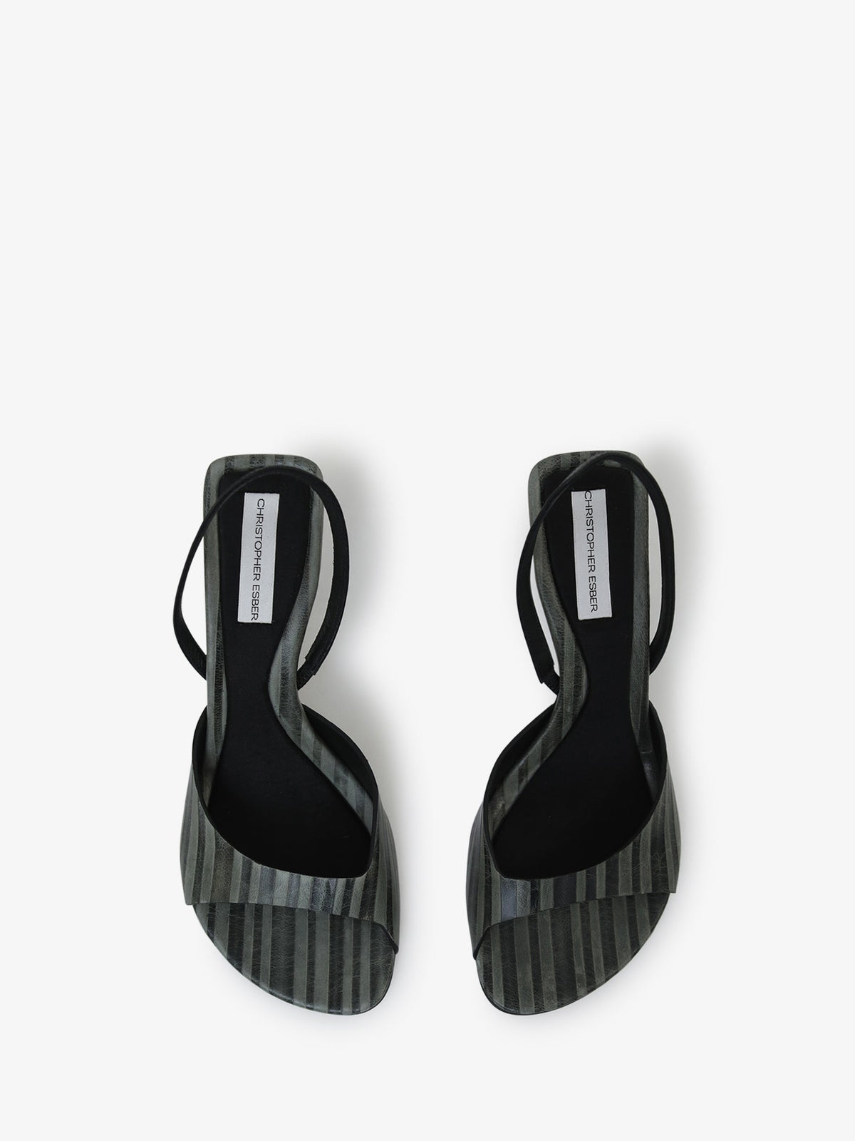 CHRISTOPHER ESBER Lila Two Tone Heel (Stripe)