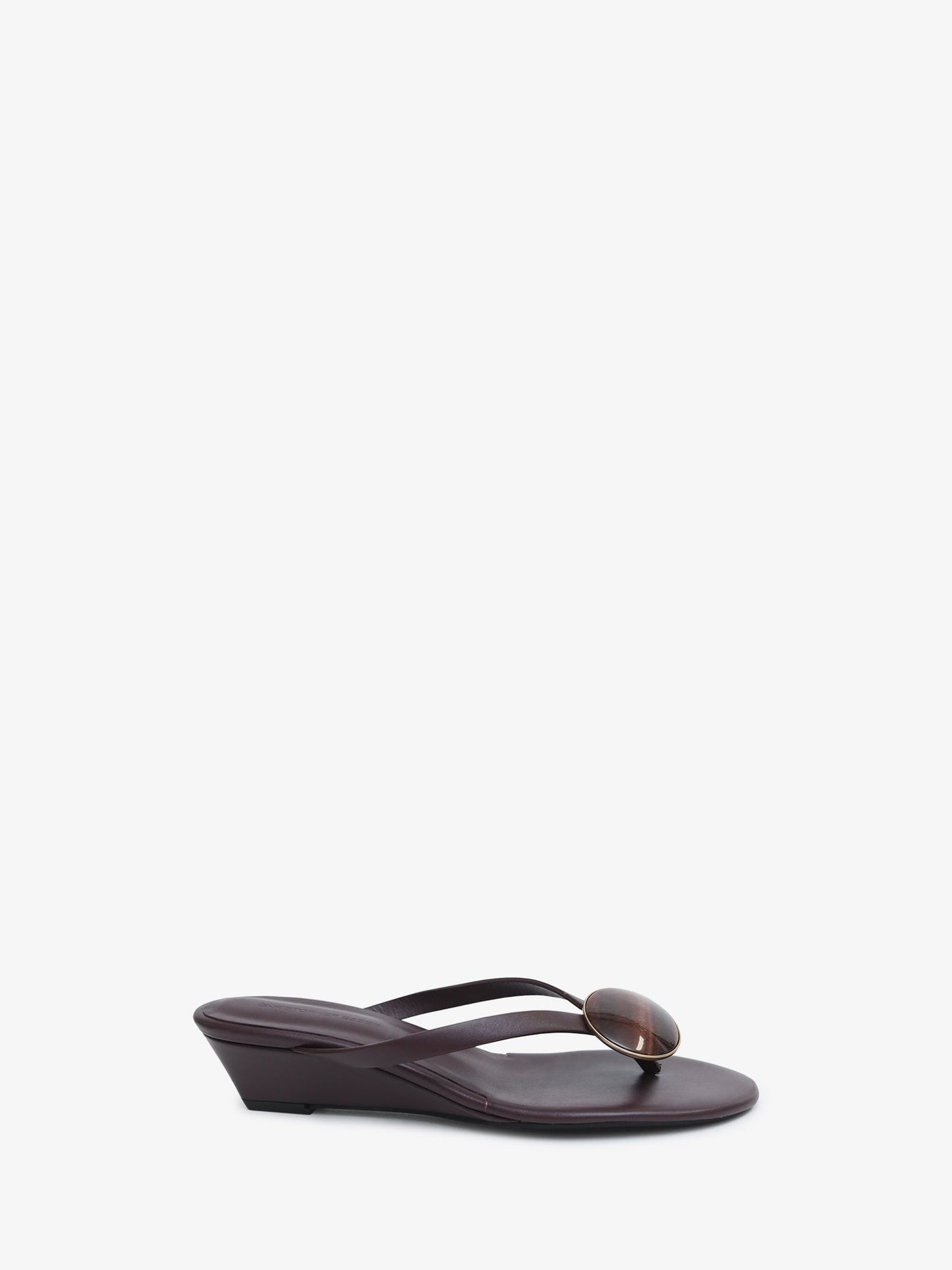 Image of Sandals. Product name - Aura Quartz Flip Flop Wedge in Eye colour by brand - CHRISTOPHER ESBER