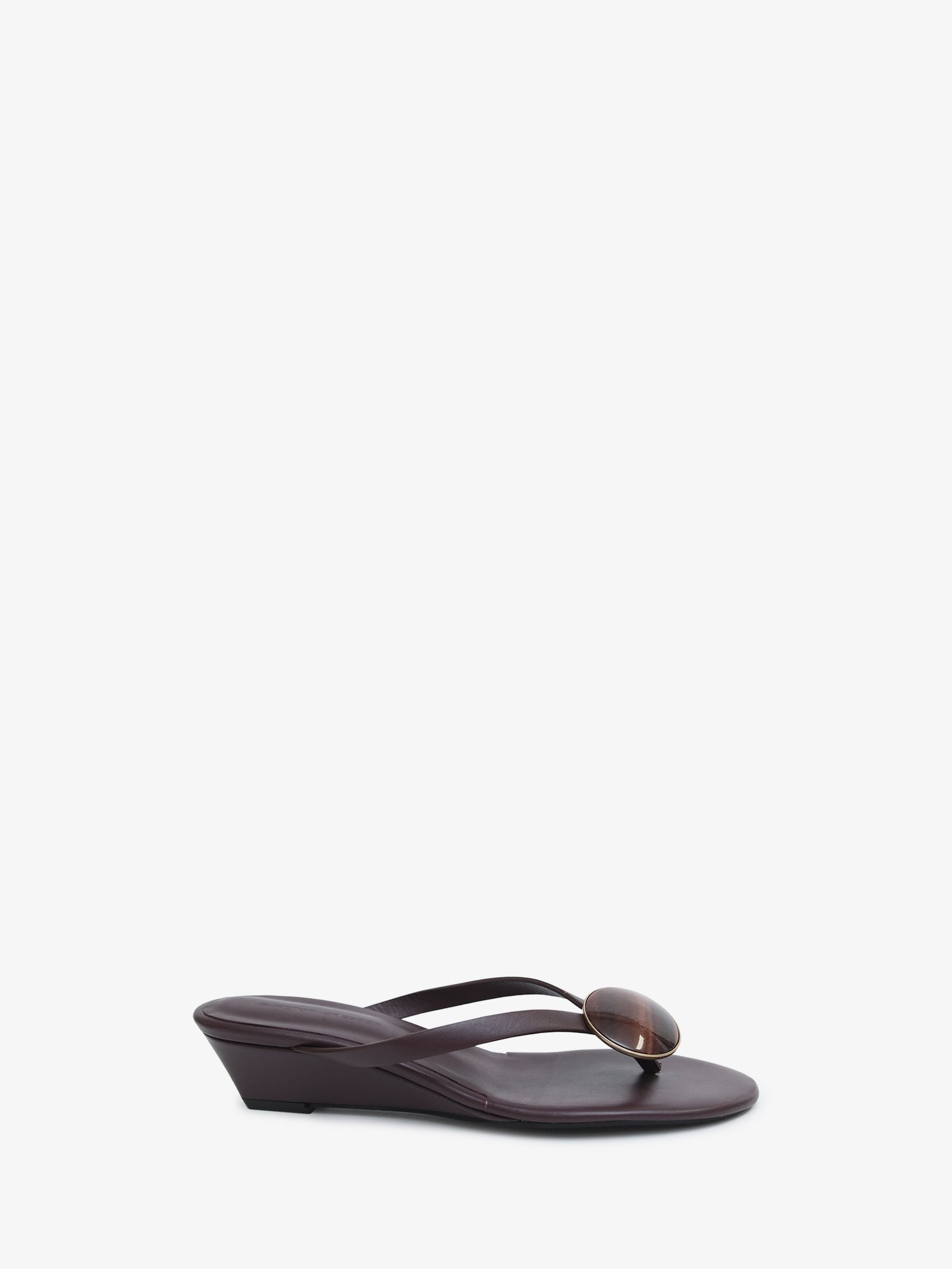 Image of Sandals. Product name - Aura Quartz Flip Flop Wedge in Eye colour by brand - CHRISTOPHER ESBER