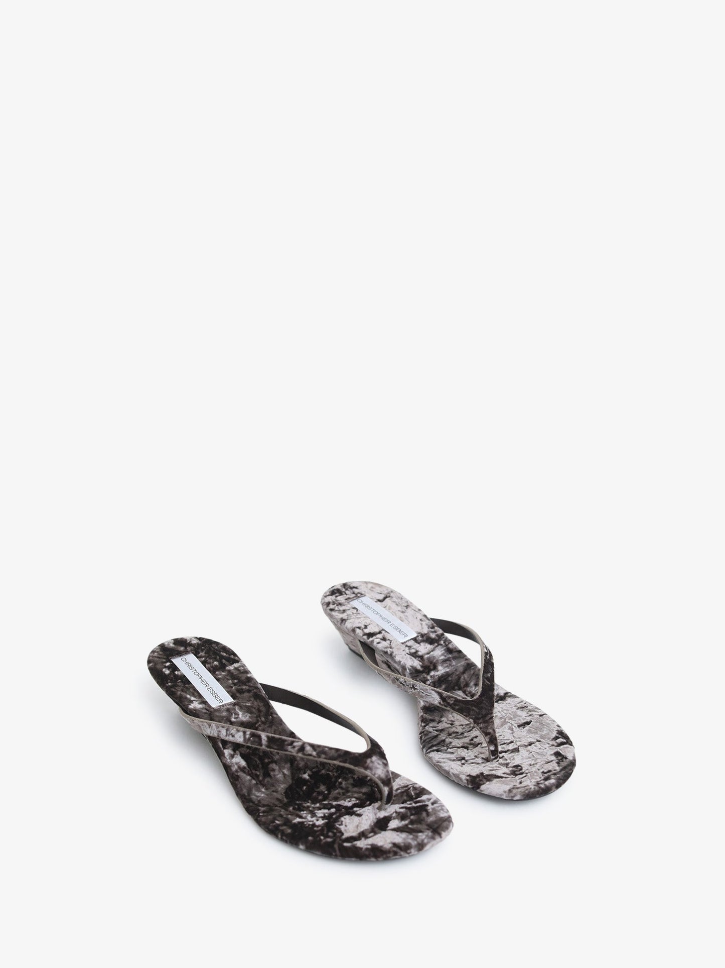 CHRISTOPHER ESBER Scala Velvet Wedge (Ash)