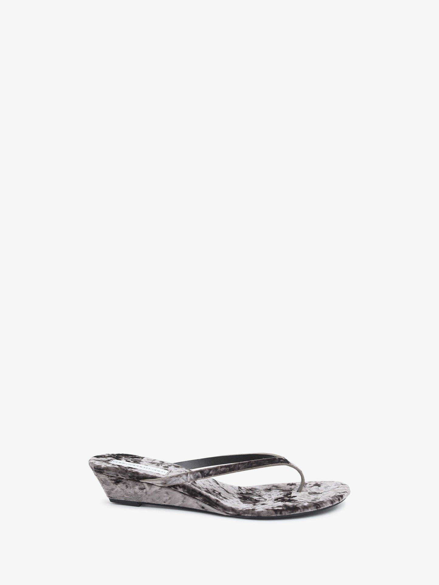 Image of Boots. Product name - Scala Velvet Wedge in Ash colour by brand - CHRISTOPHER ESBER