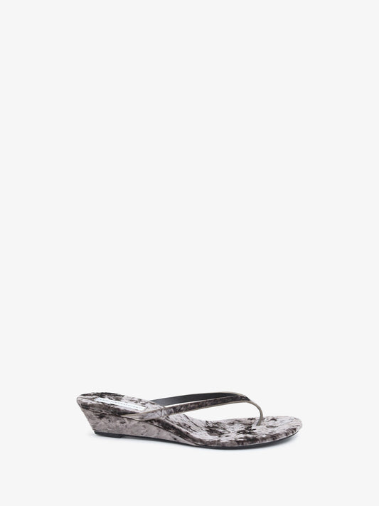 Image of Boots. Product name - Scala Velvet Wedge in Ash colour by brand - CHRISTOPHER ESBER