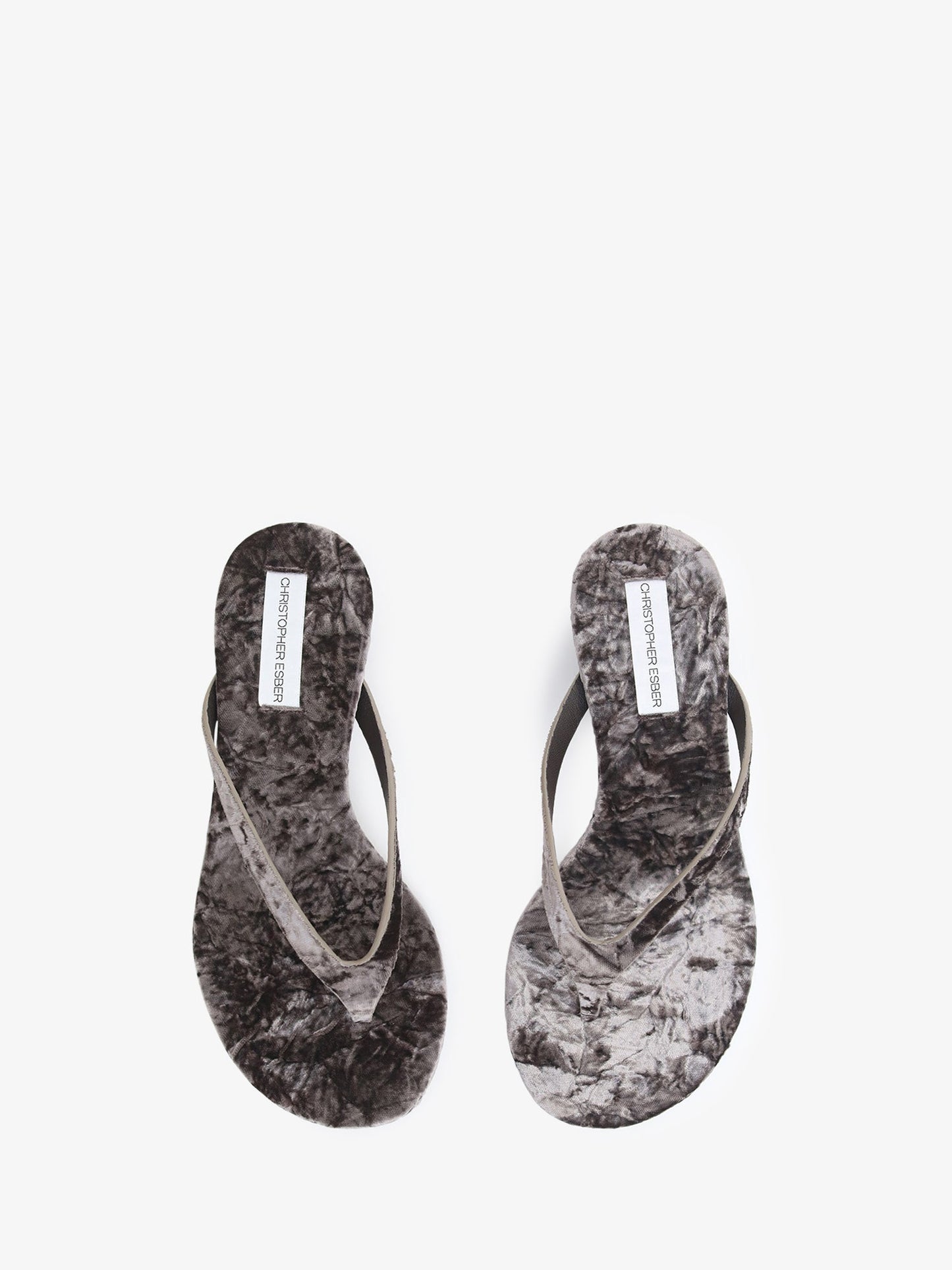 CHRISTOPHER ESBER Scala Velvet Wedge (Ash)