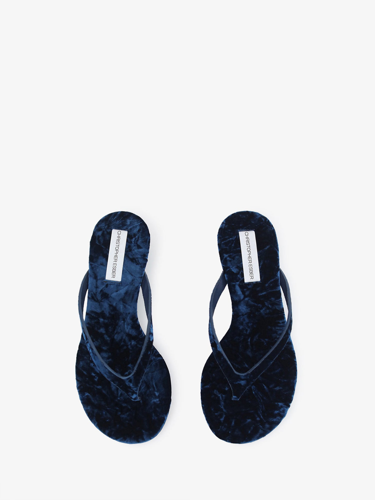 CHRISTOPHER ESBER Scala Velvet Wedge (Enamel)