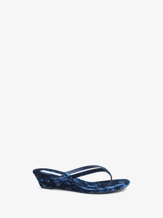 Image of Boots. Product name - Scala Velvet Wedge in Enamel colour by brand - CHRISTOPHER ESBER
