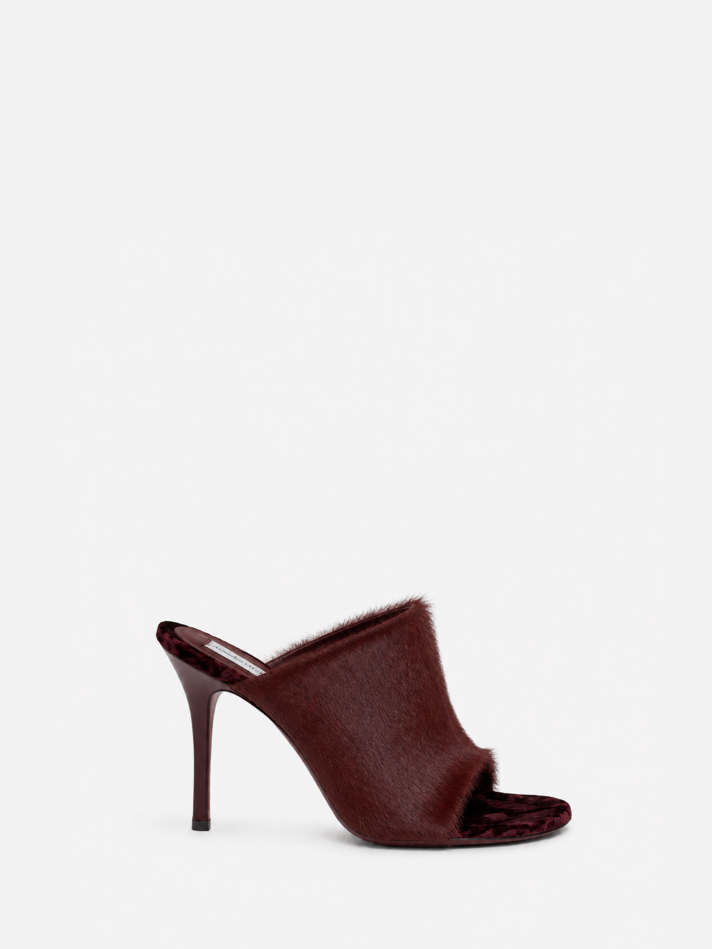 Image of Sandals. Product name - Carla Haircalf Mule in Barolo colour by brand - CHRISTOPHER ESBER
