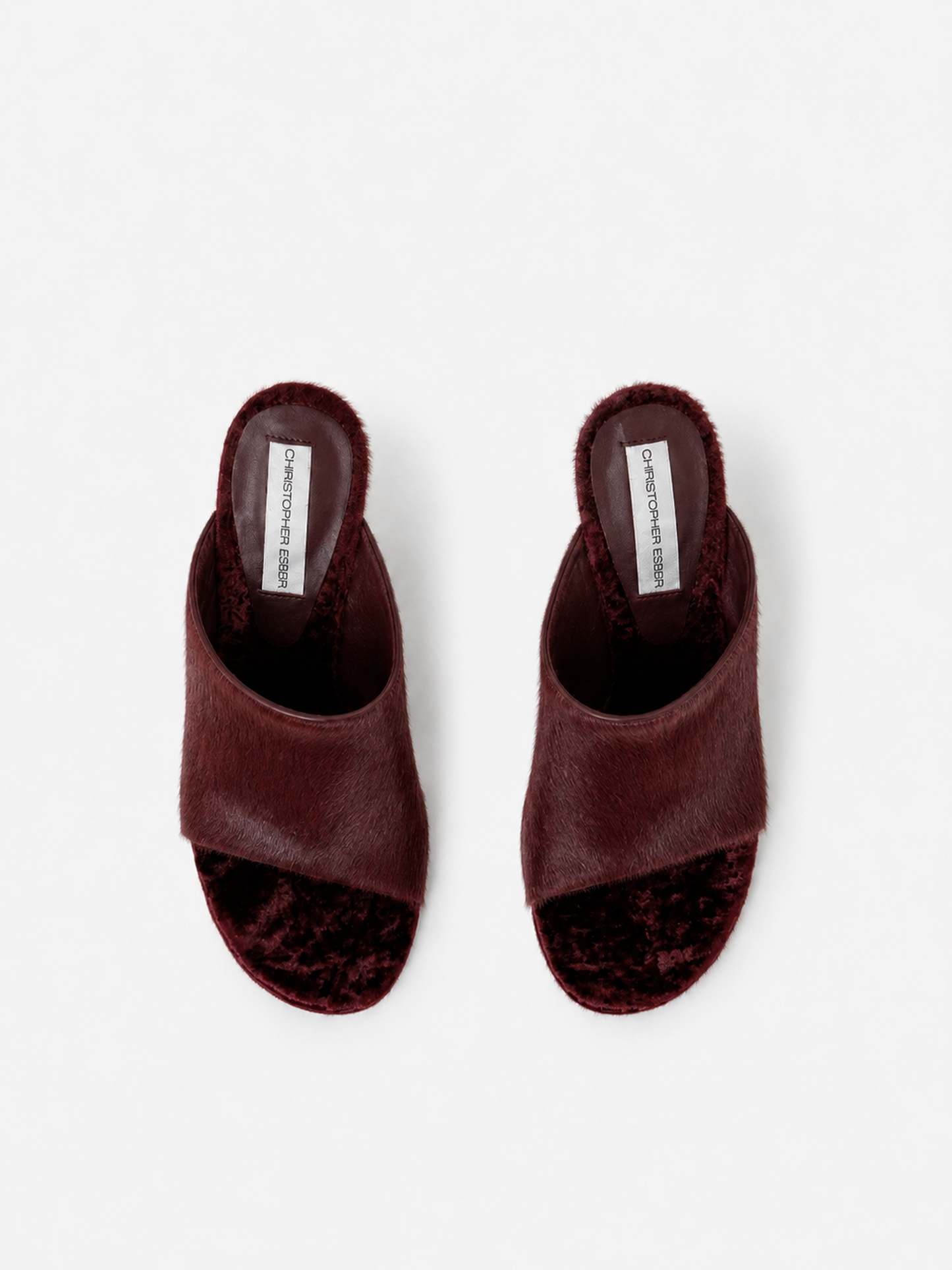 CHRISTOPHER ESBER Carla Haircalf Mule (Barolo)