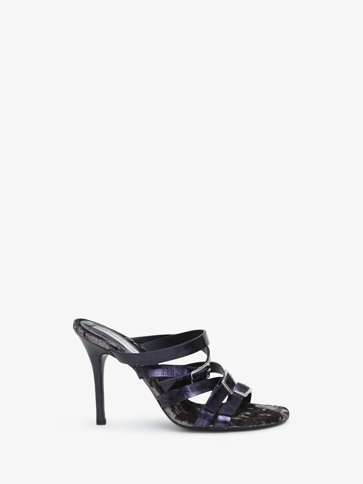 Image of Heels. Product name - Fasten Crinkled Heel in Enamel colour by brand - CHRISTOPHER ESBER