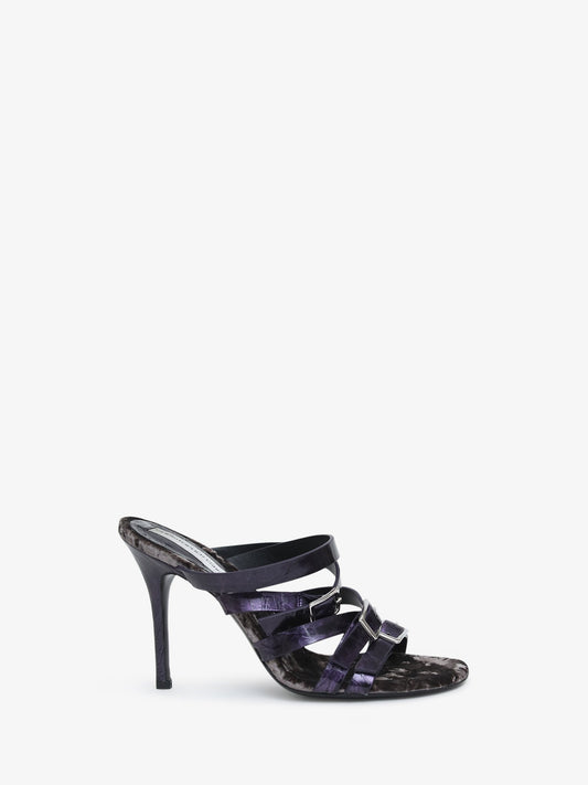 Image of Heels. Product name - Fasten Crinkled Heel in Enamel colour by brand - CHRISTOPHER ESBER