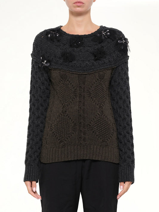 Image of Shirts. Product name - Embroidered Top in Khaki colour by brand - LANVIN