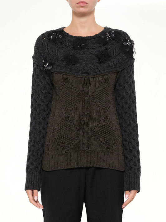 Image of Shirts. Product name - Embroidered Top in Khaki colour by brand - LANVIN