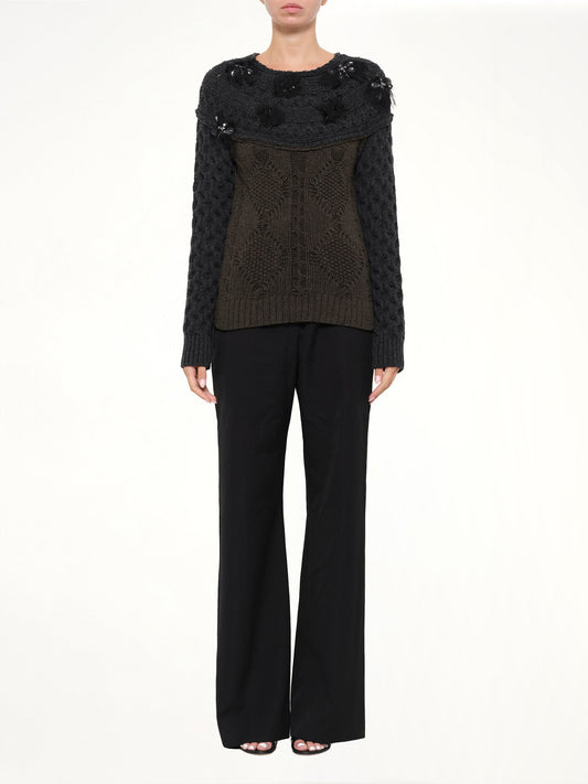 LANVIN Embroidered Top (Khaki)