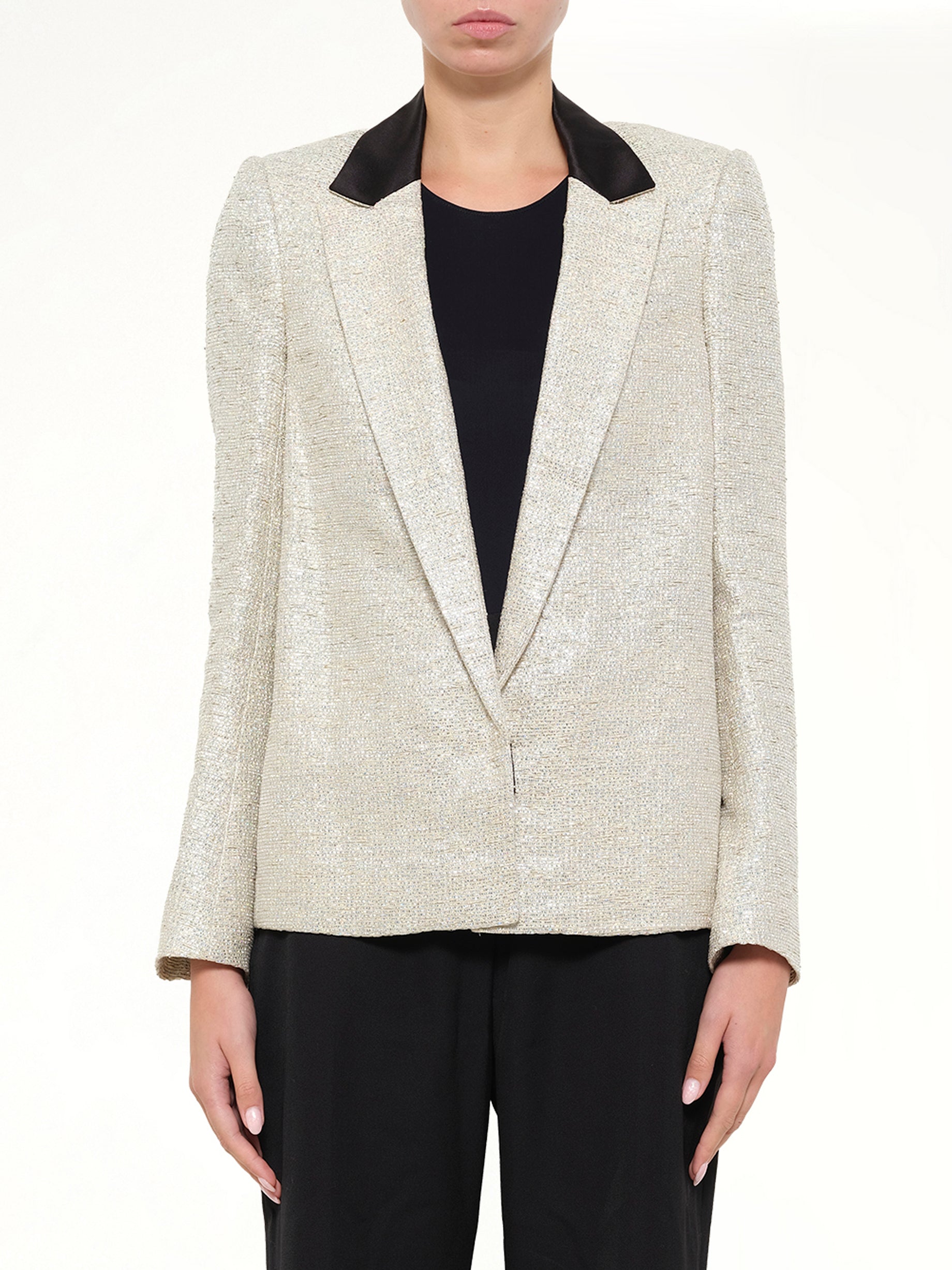 Image of Coats & Jackets. Product name - Show Jacket in Platinum colour by brand - LANVIN