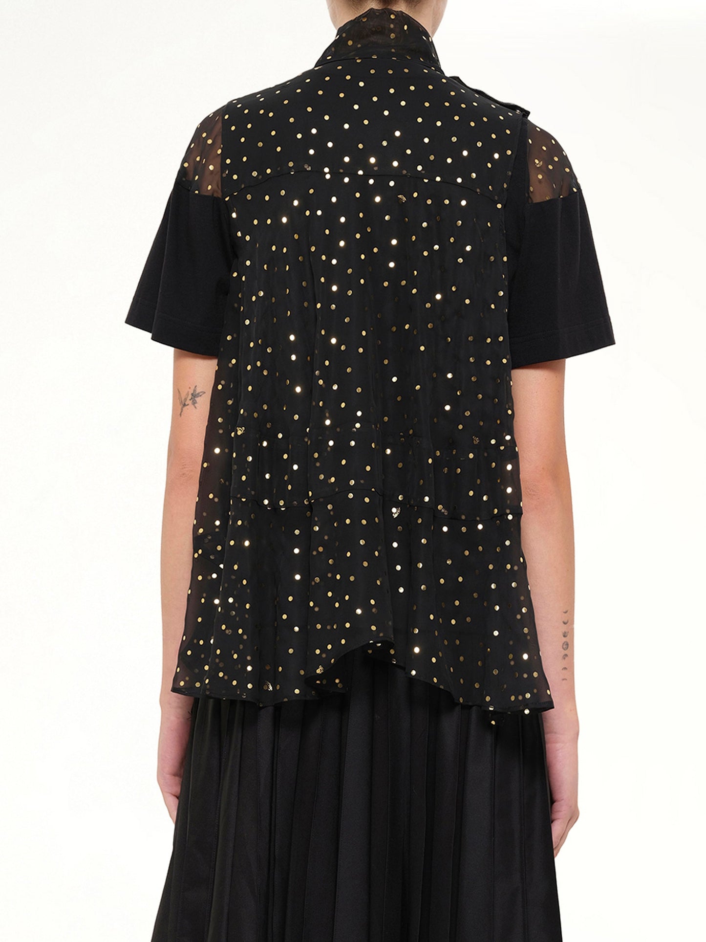 SACAI Polka Dot T-Shirt (Black)