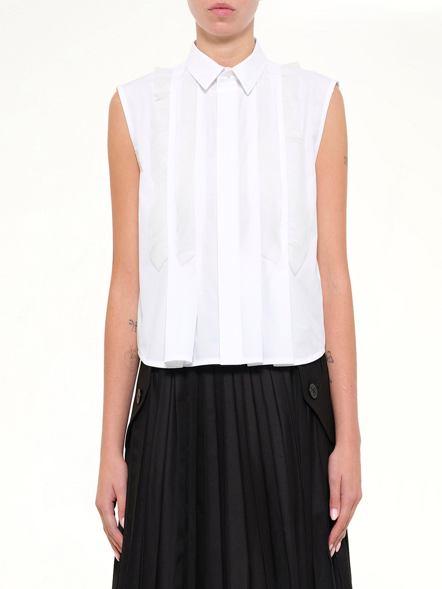 Image of Shirts. Product name - SS Poplin Shirt in White colour by brand - SACAI