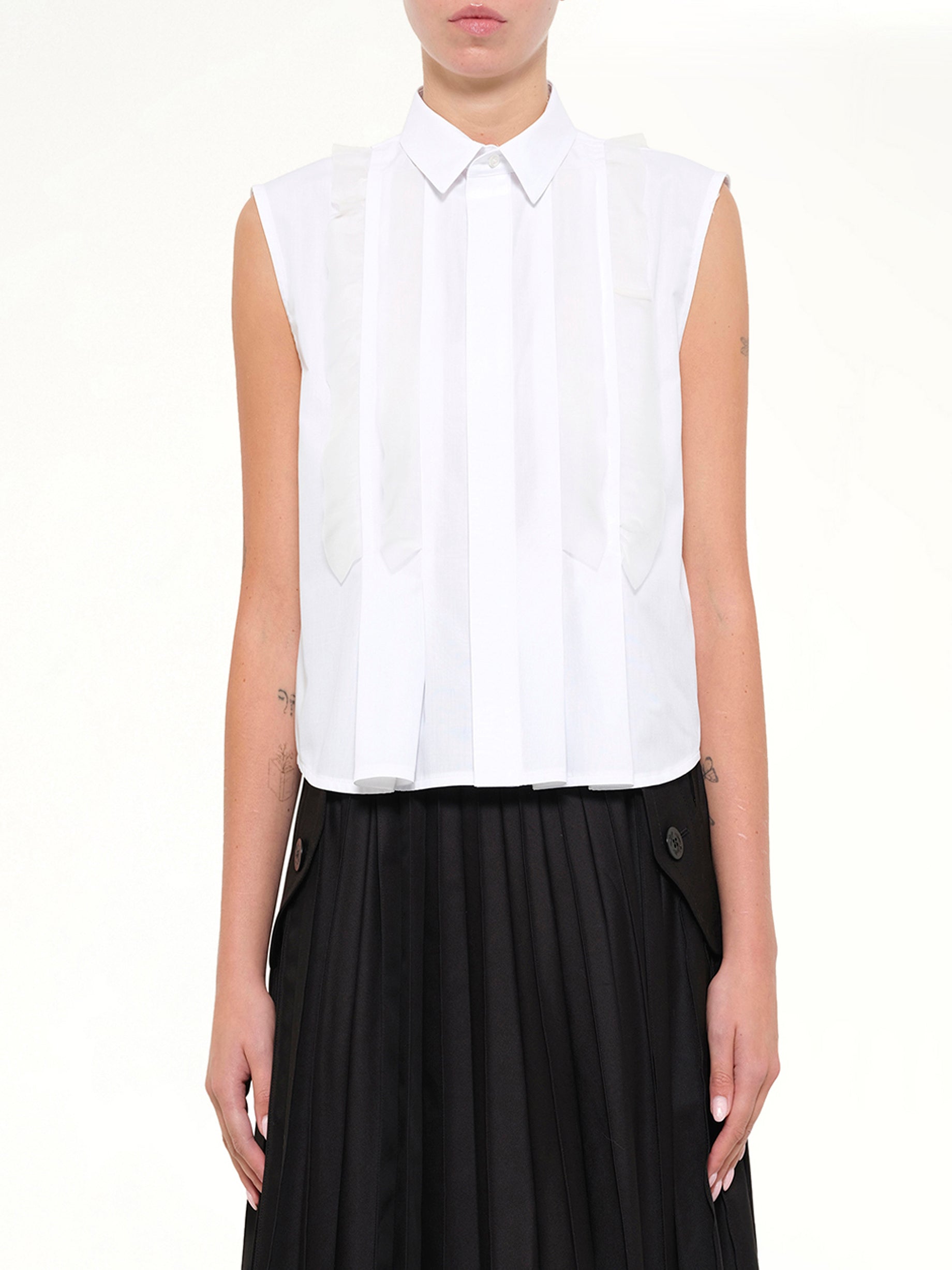 Image of Shirts. Product name - SS Poplin Shirt in White colour by brand - SACAI