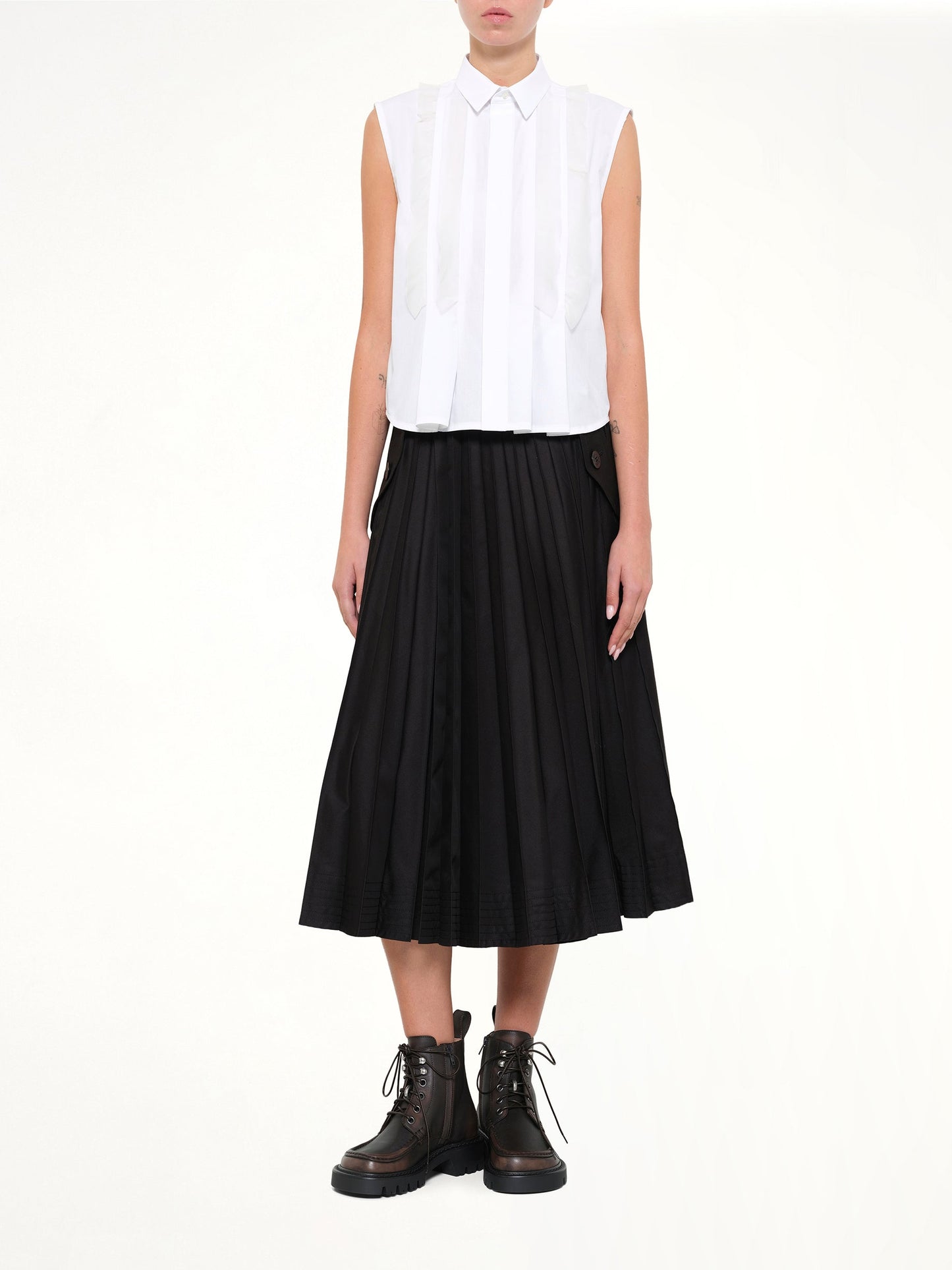 SACAI SS Poplin Shirt (White)