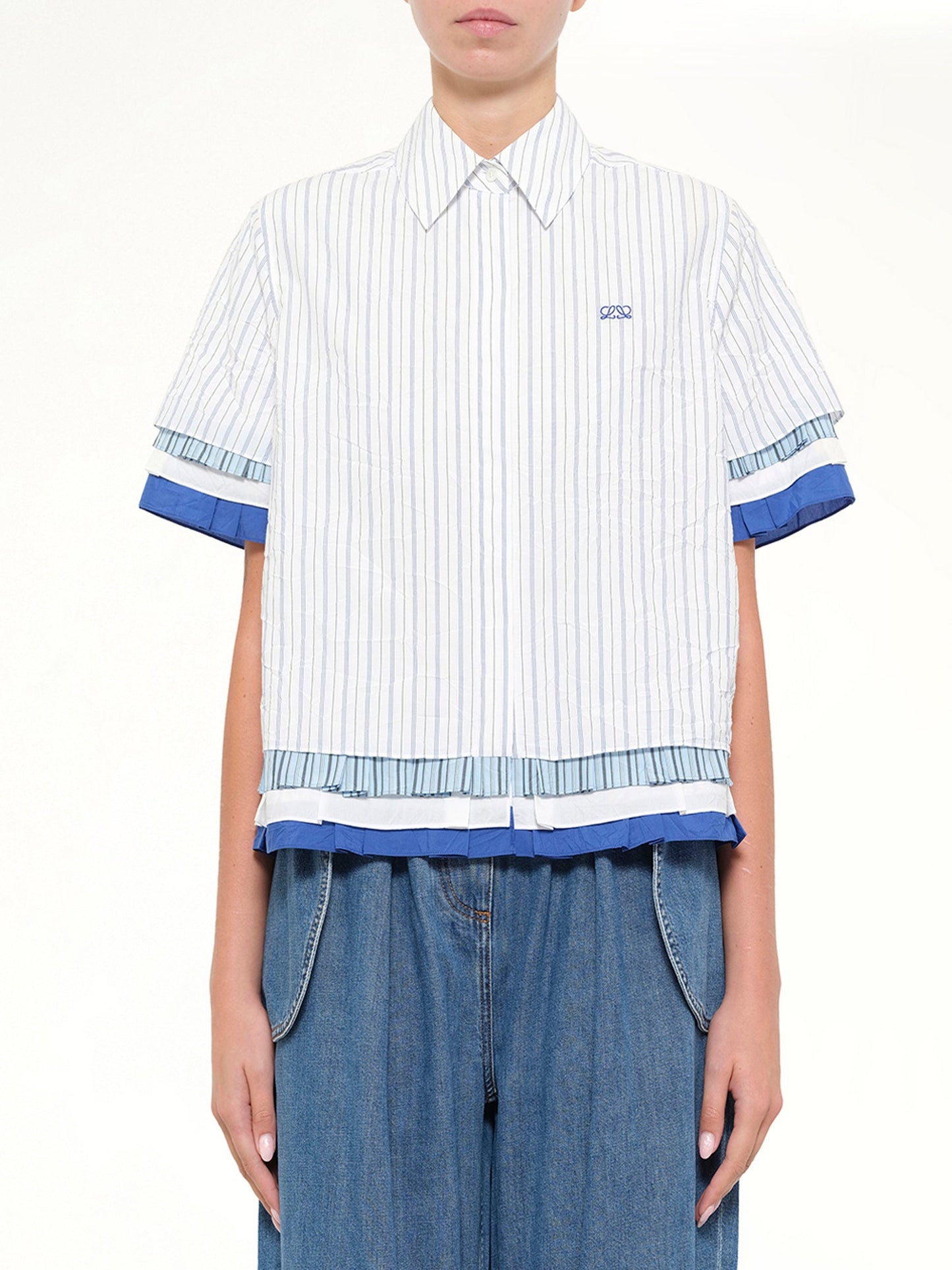 Image of Shirts. Product name - Short Sleeve Shirt in White colour by brand - LOEWE