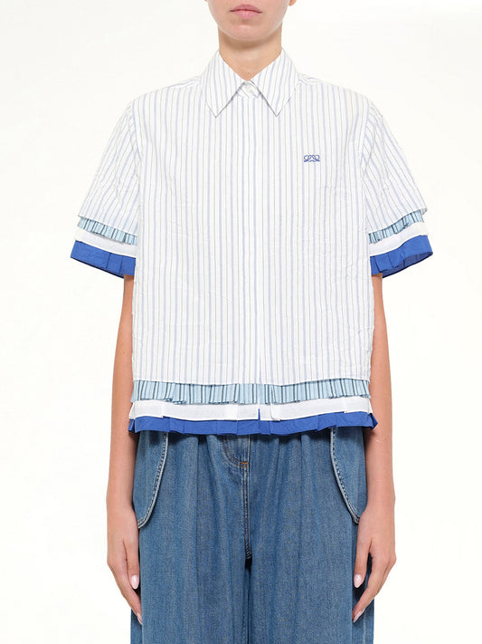 Image of Shirts. Product name - Short Sleeve Shirt in White colour by brand - LOEWE