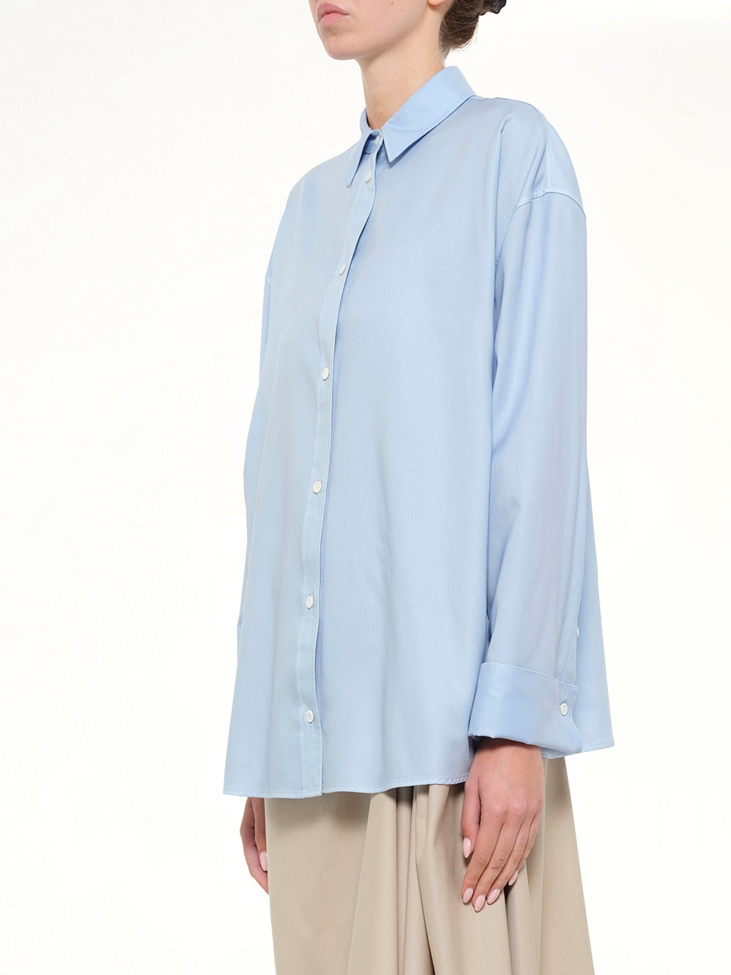 LOEWE Wool-Silk Shirt (Blue)