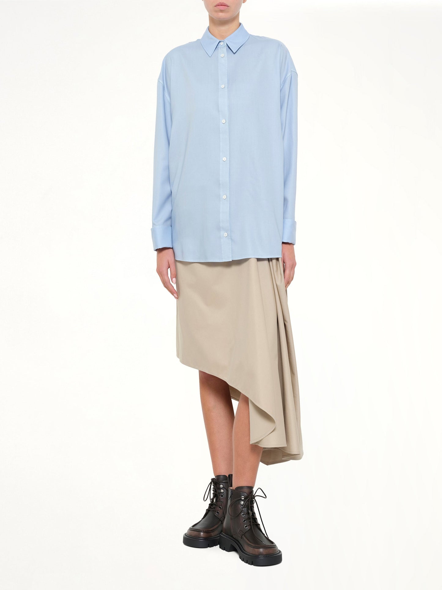 LOEWE Wool-Silk Shirt (Blue)