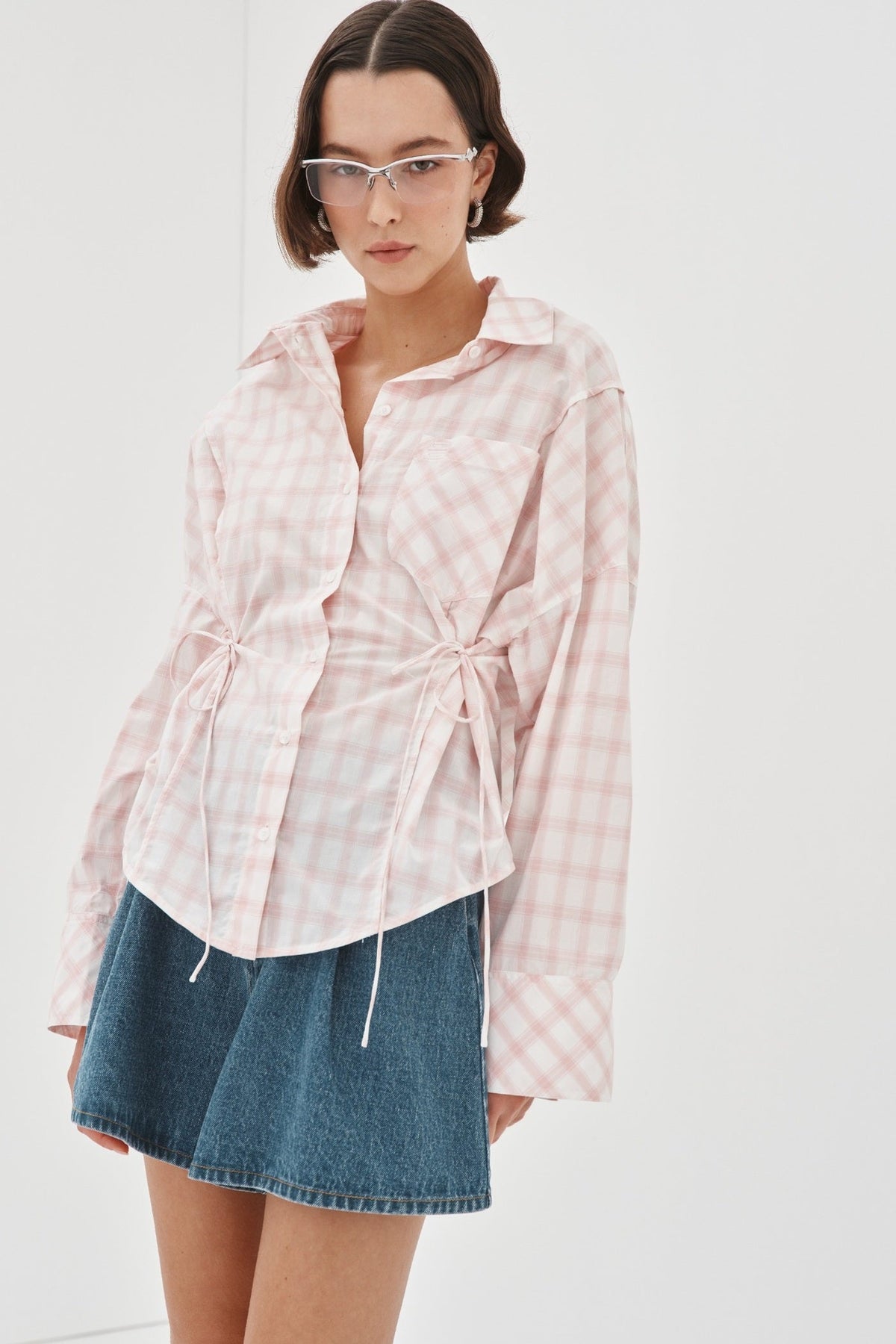 Image of Shirts. Product name - Capri Shirt Preorder in Pink colour by brand - Blanca Studio