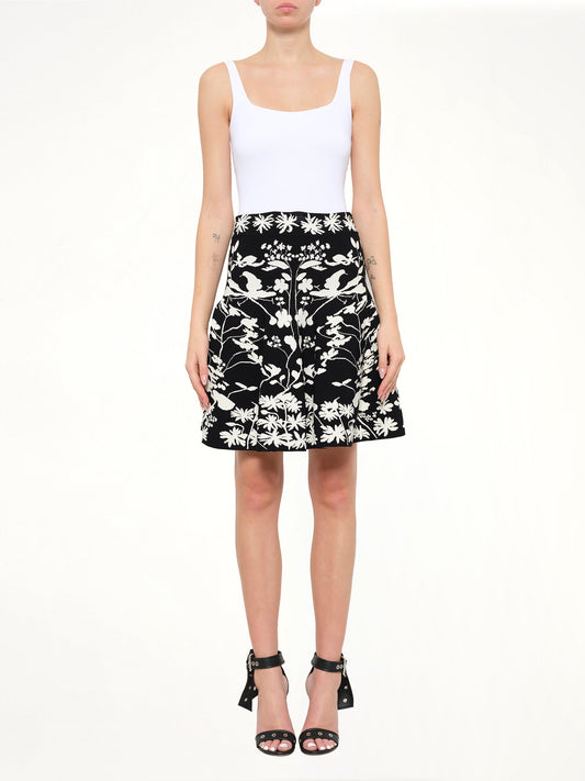Alexander McQueen Spine Jacquard Mini Skirt (Black)