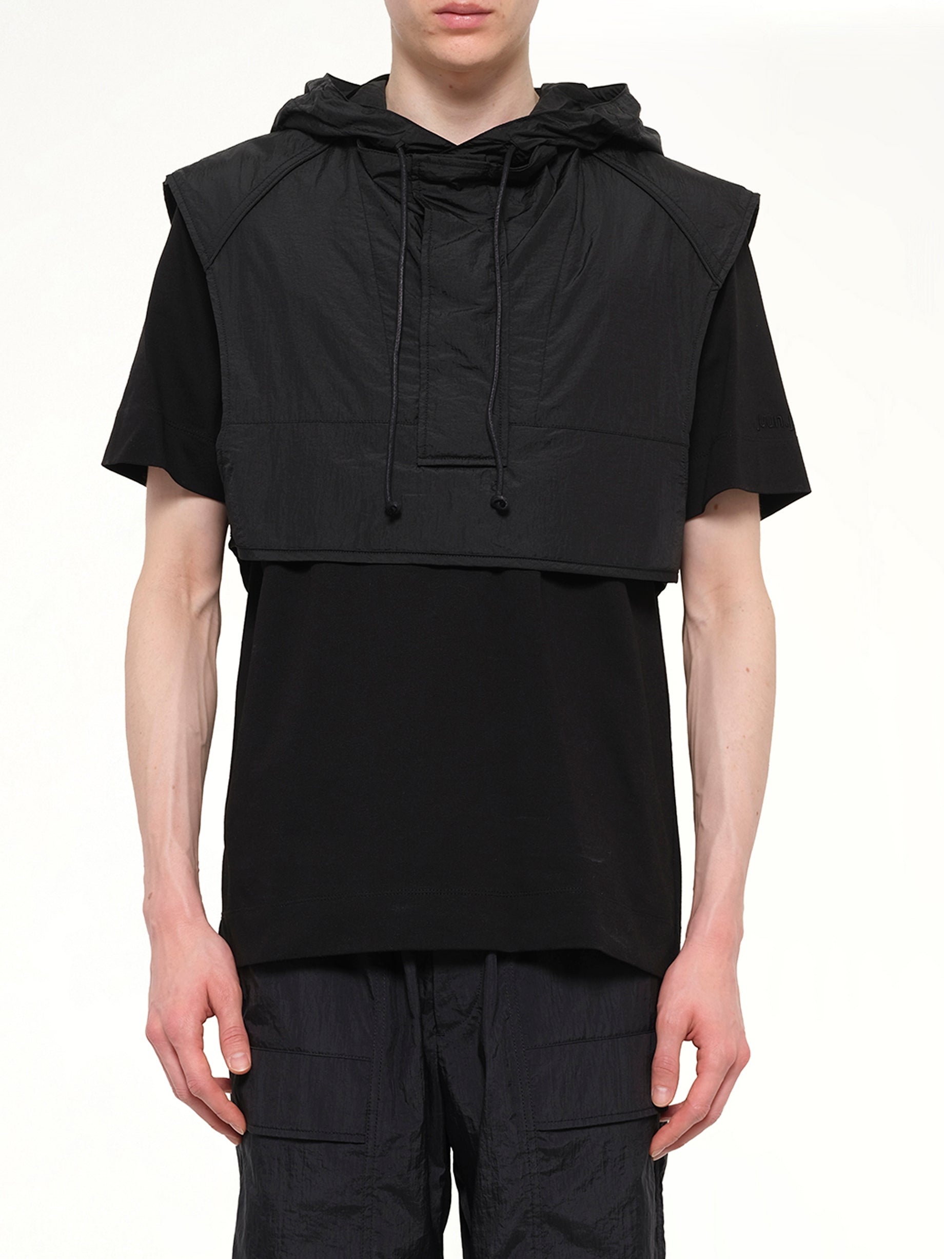 Image of Shirts. Product name - Hood Top in Black colour by brand - JUUNJ