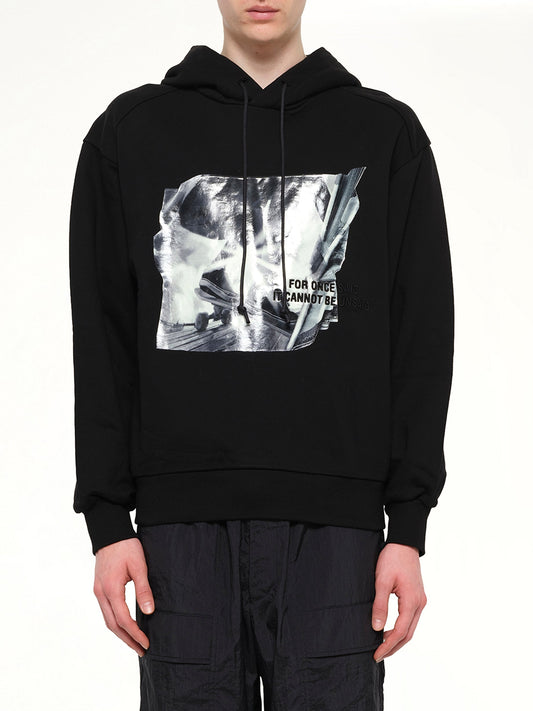 Image of a model wearing Outerwear. Product name - Juunj Hoodie in Black colour by brand - JUUNJ